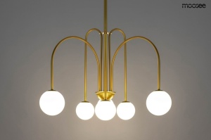 LUSTRA NERI AURIE, CONFECTIONATA DIN METAL SI STICLA, STIL MODERN - Img 2
