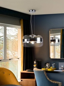 LUSTRA PANGEA 135092, DIN METAL SI STICLA, STIL MODERN, SCHULLER