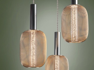 LUSTRA/PLAFONIERA MICRON, 36 CM, CROM/AURIU, DIN METAL SI ACRIL, STIL MODERN - Img 5