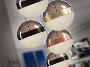 LUSTRA/PLAFONIERA ORBES, 32 CM, MULTICOLORA, DIN METAL, POLICARBONAT SI STICLA, STIL MODERN - Img 2