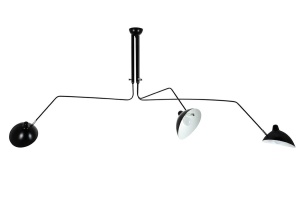 LUSTRA RAVEN 3, ALB MAT SI NEGRU MAT, DIN METAL, STIL MODERN, B2 - Img 3