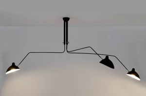 LUSTRA RAVEN 3, ALB MAT SI NEGRU MAT, DIN METAL, STIL MODERN, B2 - Img 6