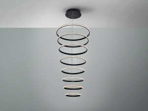 LUSTRA RING 80CM, DIN METAL, ALUMINIU SI ACRIL, STIL MODERN, SCHULLER - Img 4