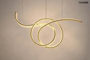 LUSTRA WAVE 120 GOLD, CONFECTIONATA DIN OTEL SI CRISTAL, STIL MODERN - Img 2