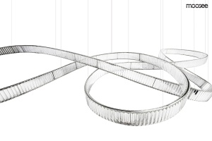 LUSTRA WAVE 380 CROM, CONFECTIONATA DIN OTEL SI STICLA, STIL MODERN - Img 3
