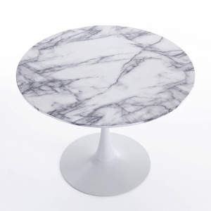 MASA 90CM, KYOTO MARMURA, DIN METAL SI MDF LACUIT, DESIGN MODERN - Img 2