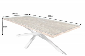 MASA DE LIVING, DIN LEMN TEC SI METAL 220CM, BARRACUDA, REALIZATA MANUAL, ARTIM GROUP SELECTION - Img 8