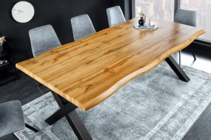 MASA DE SUFRAGERIE, 180CM, FURNIR DIN LEMN DE STEJAR SI METAL, ARTIM GROUP SELECTION
