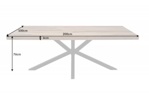 MASA DE SUFRAGERIE, GALAXY 200CM, LEMN MASIV DE PIN, DESIGN INDUSTRIAL, ARTIM GROUP SELECTION - Img 6