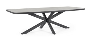MASA DE TERASA/GRADINA ISACCO, 240X110 ANTRACIT, CONFECTIONATA DIN ALUMINIU, STIL MODERN