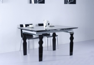 MASA DIN STICLA VENDOME BLACK 200/300 STIL MODERN B2