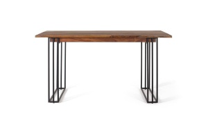 MASA DINING 150CM, MARO/NEGRU, LEMN MASIV DE TRANDAFIR SI METAL, GINER Y COLOMER - Img 3