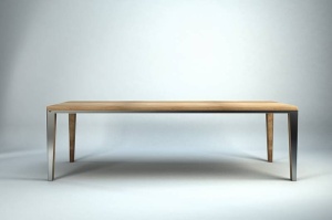 MASA DINING DYLE PURE PROPELLER 240x100, DIN METAL SI LEMN MASIV, STIL MODERN B2
