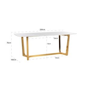 MASA DINING DYNASTY 200, AURIU/EFECT DE MARMURA, STIL MODERN, B2 - Img 5