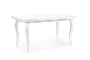 MASA DINING EXTENSIBILA MOZART, ALBA, 140/180 CM, BLAT DIN MDF SI PICIOARE DIN LEMN MASIV, STIL CLASIC - Img 8