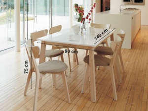 MASA DINING EXTENSIBILA NARVIK DIN LEMN SI MDF STIL SCANDINAV - Img 4