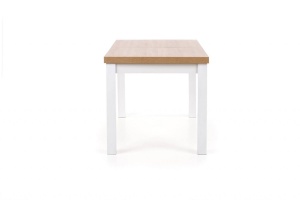 MASA DINING EXTENSIBILA TIAGO, STEJAR SONOMA/ALB, 140/220 CM, BLAT DIN PAL SI PICIOARE DIN LEMN MASIV, STIL CLASIC, HALMAR - Img 2