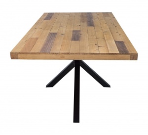 MASA DINING, GALAXY, 200CM, DIN LEMN MASIV PIN NATURAL, COD 40657, STIL INDUSTRIAL - Img 2