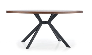 MASA DINING LOCARNO, NUC/NEGRU, 170 CM, BLAT DIN MDF SI PICIOARE DIN METAL, STIL CLASIC - Img 8
