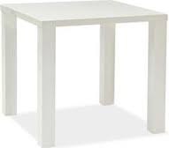 MASA DINING MONTEGO 80X60X75 DIN MDF ALB HIGH GLOSS STIL MODERN SIGNAL - Img 2