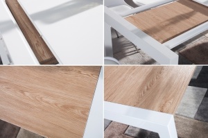 MASA DINING, PLIANTA 135-175-215 CM ALBA DIN MDF LACUIT CASPER STIL MODERN B2 - Img 6