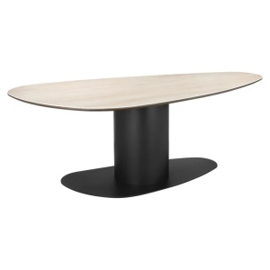 MASA DINING RITZ 220, BEJ, 8713, CONFECTIONATA DIN MDF, METAL SI TRAVERTIN CERAMIC, RICHMOND INTERIORS