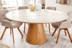 MASA DINING, UNIQUE, 120CM, CADRUL ROTUND, LEMN FURNIRUIT SI CERAMICA, ARTIM GROUP SELECTION