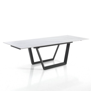 MASA ELEGANTA EXTENSIBILA 160/240CM, RAUL 1, COD 5553, STIL MODERN, REALIZATA DIN METAL SI CERAMICA