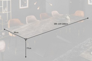 MASA EXTENSIBILA 180/220/260CM, EUPHORIA, METAL SI CERAMICA EFECT DE MARMURA, ARTIM GROUP SELECTION - Img 7