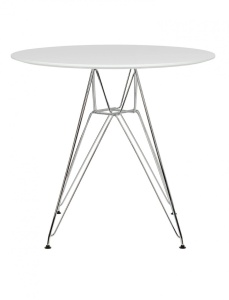 MASA LIVING DIN METAL SI MDF, DSR FI100, ALB/CROM, STIL MODERN B2