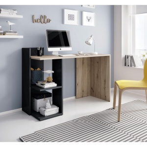 Masă PC, stejar artisan/grafit-antracit, ANDREO, 0000269190