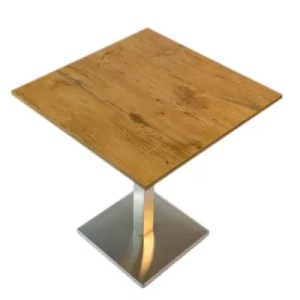 MASA PENTRU CAFENEA, 68x68 CM, STEJAR LANCELOT/CROM, DIN PAL LAMINAT SI OTEL, ARTIM GROUP SELECTION - Img 2
