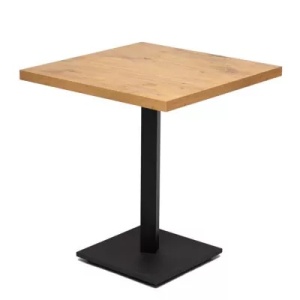 MASA PENTRU CAFENEA, 68x68 CM, STEJAR LANCELOT/NEGRU, DIN PAL LAMINAT SI OTEL, ARTIM GROUP SELECTION