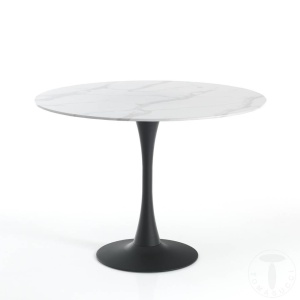 MASA ROTUNDA ELEGANTA 90CM, TOKIO, COD 3950, STIL MODERN, REALIZATA DIN LEMN MASIV SI STICLA