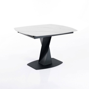 MASA SUFRAGERIE EXTENSIBILA 105/165CM, TWISTED MARBLE, COD 5536, STIL MODERN, REALIZAT DIN METAL SI CERAMICA
