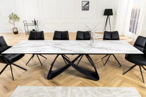 MASA SUFRAGERIE, INFINITY 180/260CM, DIN CERAMICA/STICLA MARMURA ALBA SI METAL, ARTIM GROUP SELECTION - Img 9
