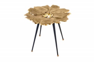 MASUTA DE CAFEA 55CM, GINGKO, DIN METAL NEGRU/AURIU - Img 5