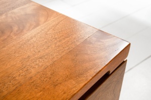 MASUTA DE CAFEA 80CM, FACTORY, DIN LEMN MASIV MANGO, COD 40300, ASPECT INDUSTRIAL - Img 3