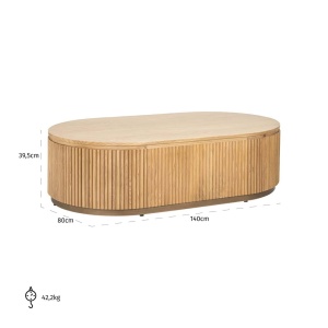 MASUTA DE CAFEA BELFORT, 212346, CONFECTIONATA DIN METAL, LEMN DE STEJAR, FURNIR SI METAL,STIL MODERN - Img 5