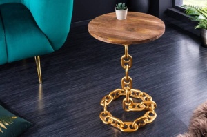 MASUTA DE CAFEA, CHAIN 55CM, METAL SI LEMN, COD 42233, DESIGN MODERN