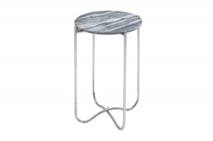 MASUTA DE CAFEA, COD 40369, GRI CU EFECT DE MARMURA/CROM, 38CM, BLAT DIN MARMURA SI CADRU DIN METAL - Img 6
