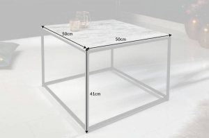MASUTA DE CAFEA, ELEMENTS 50CM, DIN METAL SI MARMURA, DESIGN MODERN - Img 6