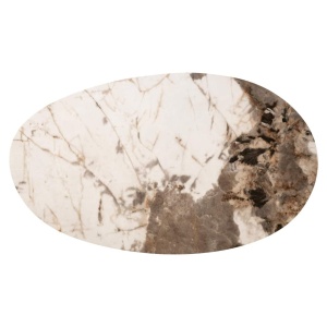 MASUTA DE CAFEA LANGFORD, 214219, CONFECTIONATA DIN LEMN MASIV DE STEJAR, LEMN RECICLAT, CERAMICA SI MDF, MARO SI BEJ, STIL MODERN - Img 5