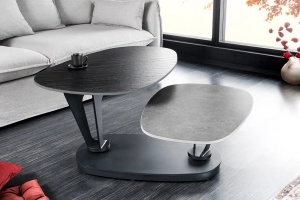 MASUTA DE CAFEA, MOVEMENT 95/160CM, DIN METAL SI CERAMICA, NEGRU/GRI, ARTIM GROUP SELECTION