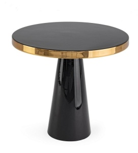 MASUTA DE CAFEA NANDIKA NEAGRA, CONFECTIONATA DIN OTEL, STIL MODERN