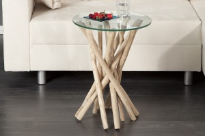 MASUTA DE CAFEA NATURALA 35CM, DRIFTWOOD 198071-1 + 19807-2 DESIGN RUSTIC