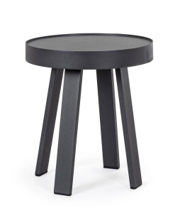 MASUTA DE CAFEA SPYRO NEAGRA, CONFECTIONATA DIN ALUMINIU SI OTEL INOXIDABIL, STIL MODERN