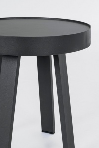 MASUTA DE CAFEA SPYRO NEAGRA, CONFECTIONATA DIN ALUMINIU SI OTEL INOXIDABIL, STIL MODERN - Img 2