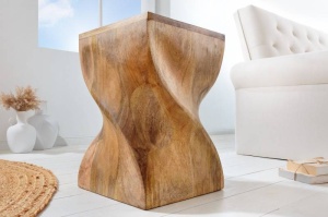 MASUTA DE CAFEA/TABURET 45CM, TWIST, LEMN MASIV, DESIGN MODERN, COD 43849 - Img 2
