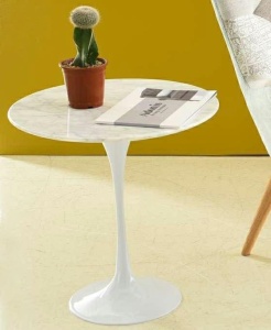 MASUTA DE CAFEA TULIP CARRARA MINI DIN MARMURA STIL MODERN B2 - Img 6